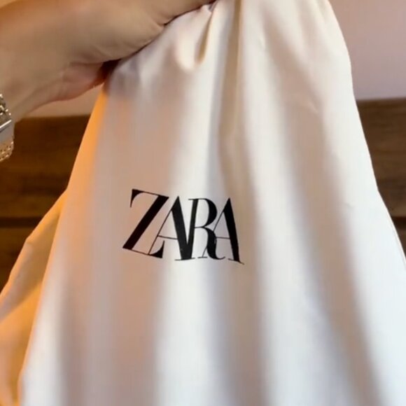 Zara Leather Flats Mules Buckle Size 8 EU 38 pointed toe maroon fall flat NWT - Picture 2 of 9